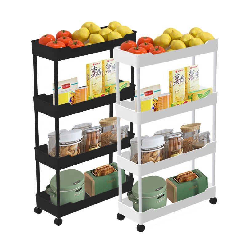 Top Sales Plastic Fruit Basket Kitchen Storage Cart Durable Storage Trolley Kitchen drawer Cart