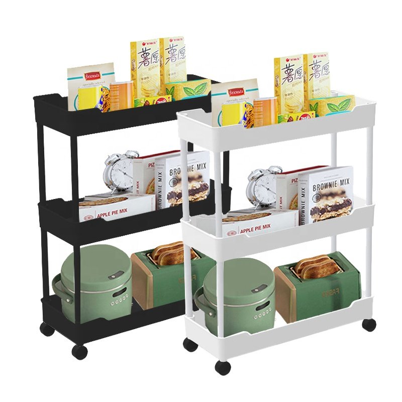 Top Sales Plastic Fruit Basket Kitchen Storage Cart Durable Storage Trolley Kitchen drawer Cart