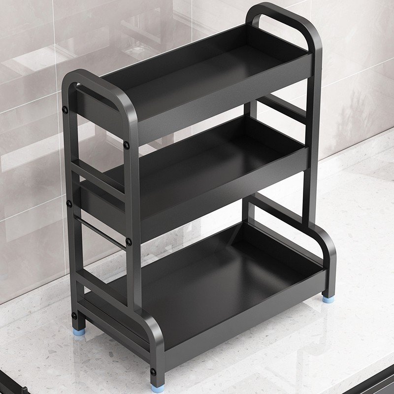 Multi-functional kitchen cabinet accessories soft closing drawer seasoning basket pull out narrow drawer basket
