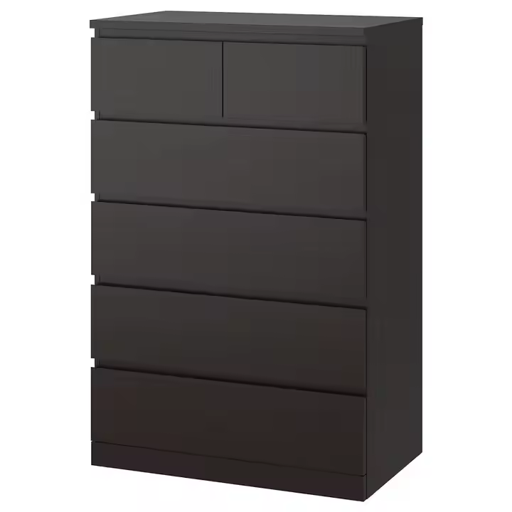 Modern Luxury 6-Drawer Sideboard Cabinet Best Minimalist Design Mattress Dresser for Bedrooms Basket Storage Wholesale Furniture