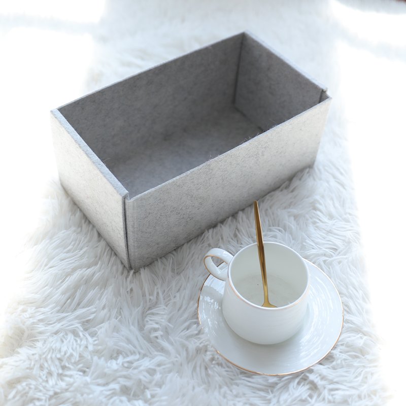Factory Foldable Felt Drawer Closet Reusable Storage Organizer Pot Basket Box Tray Bins For Books Snacks Sundries