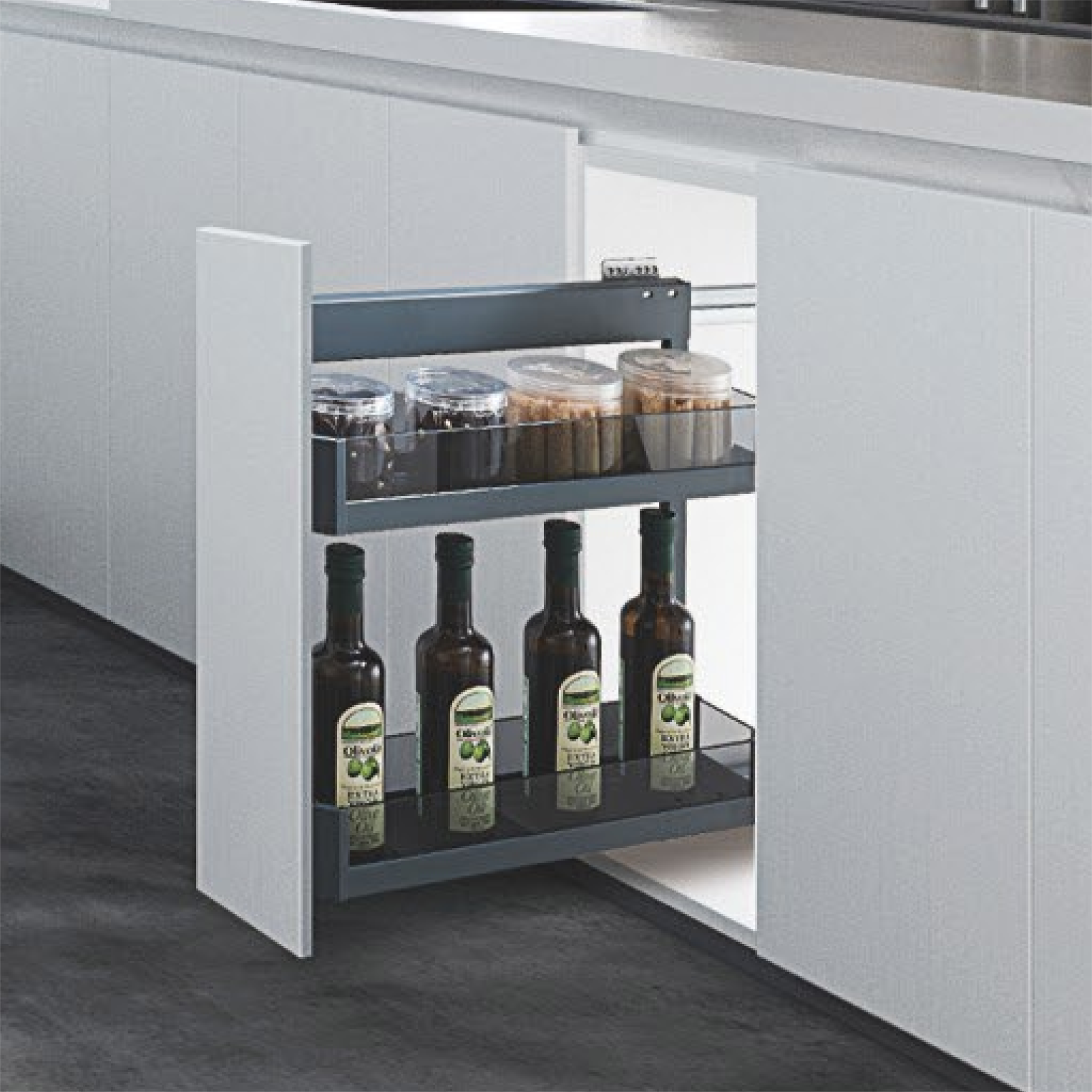 ComSol Expandable Pull Out Glass Cabinet Organizer Kitchen Cabinets Organizers Slide Out Drawers For Kitchen Cabinets