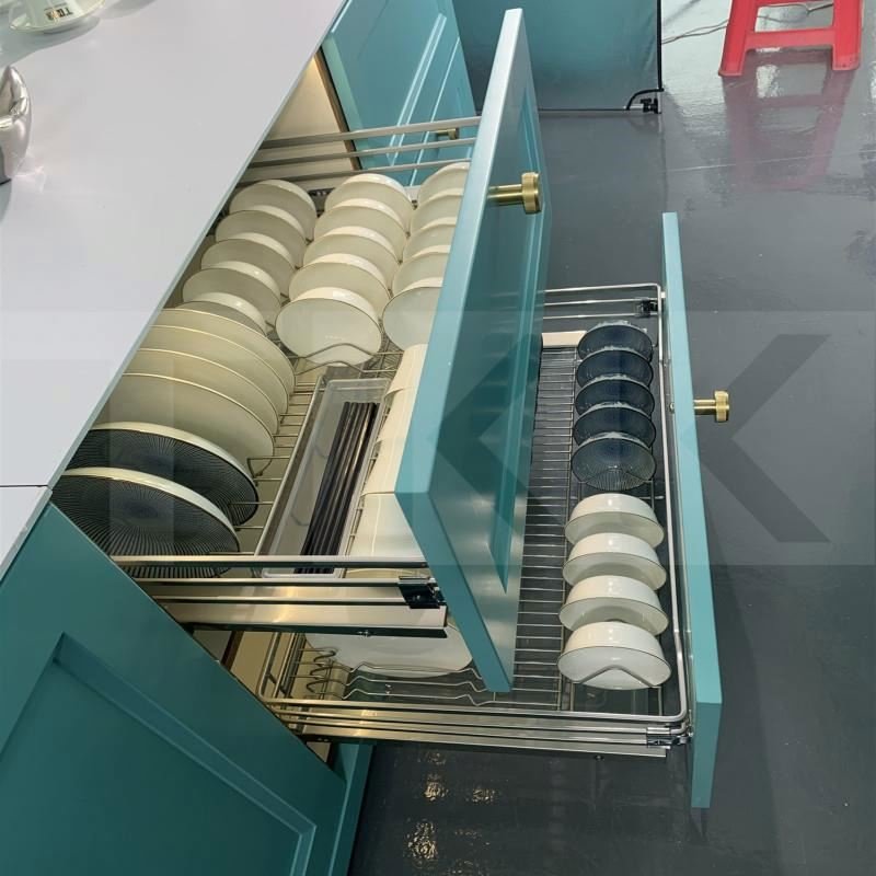 TKK Modern Wire Metal Kitchen Cabinet Storage Basket Sink Drawer Sliding Pull out Wicker Baskets for Kitchen Cabinets