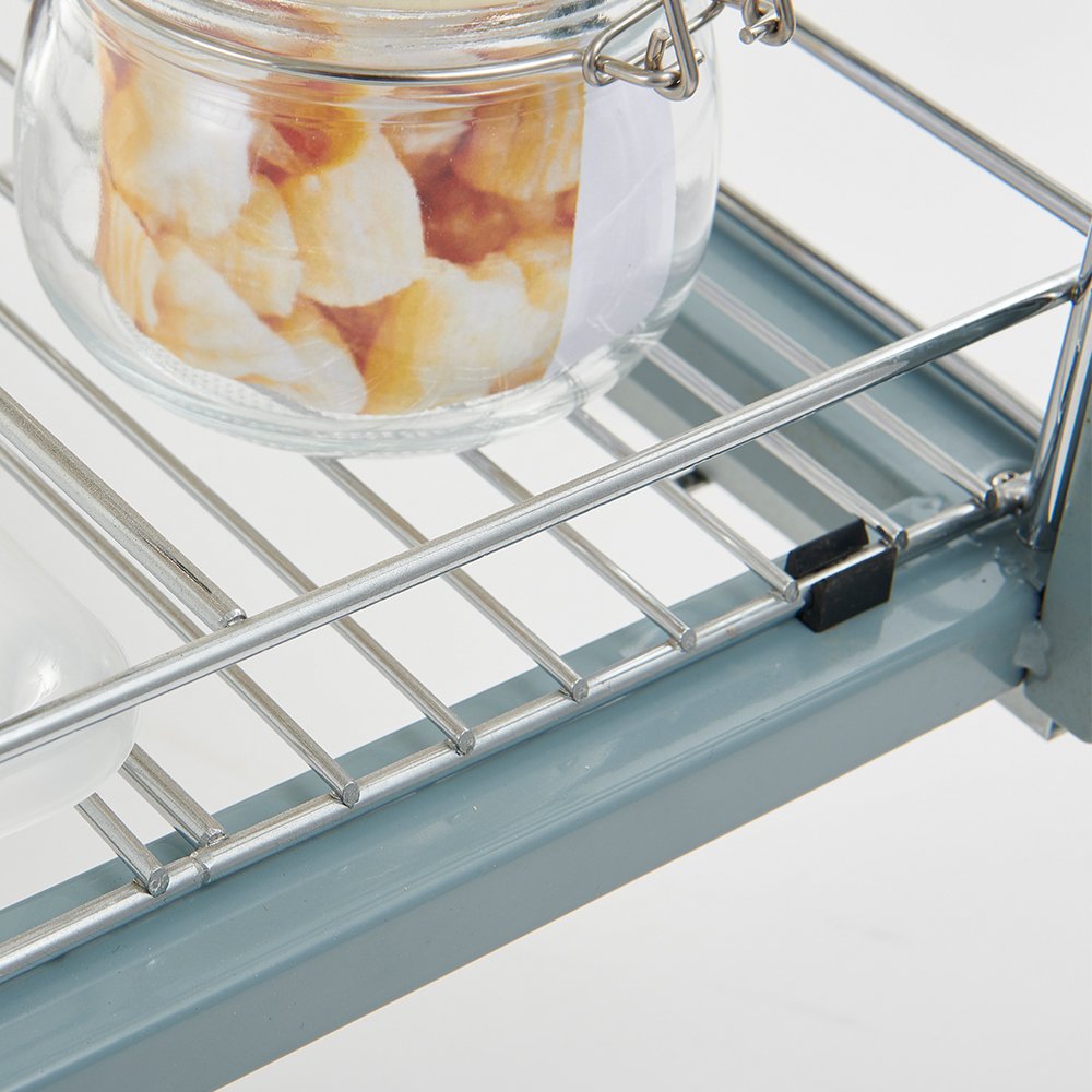 Kitchen Stainless Steel Storage Basket Metal Wire Drawers Storage Kitchen Pull Out Basket