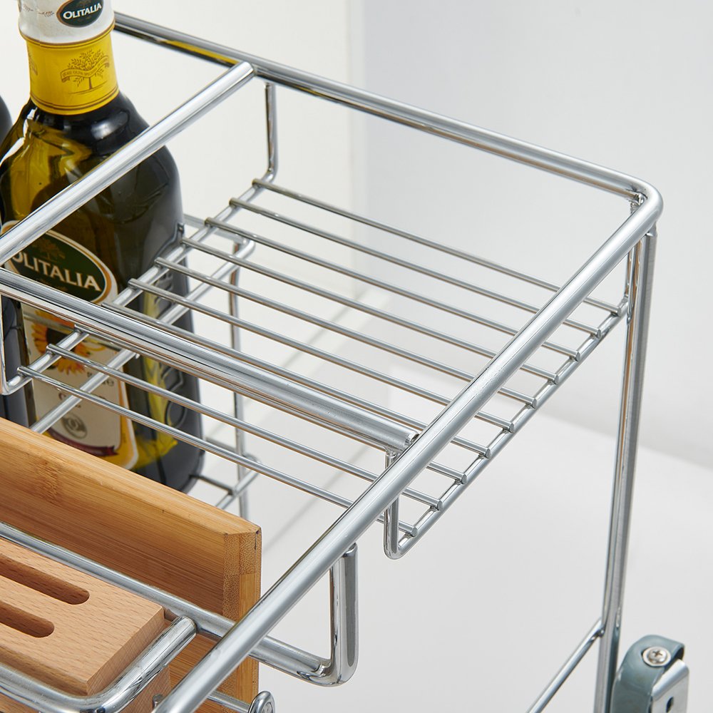 Kitchen Stainless Steel Storage Basket Metal Wire Drawers Storage Kitchen Pull Out Basket
