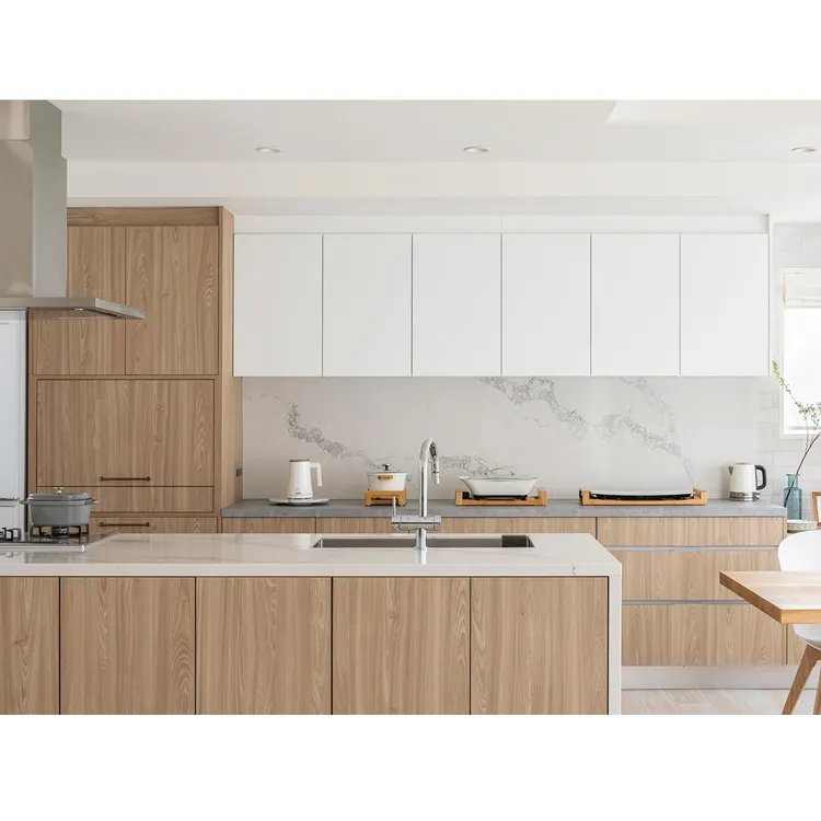 Free 3D design china made modular kitchen furniture modern black kitchen cabinets wooden