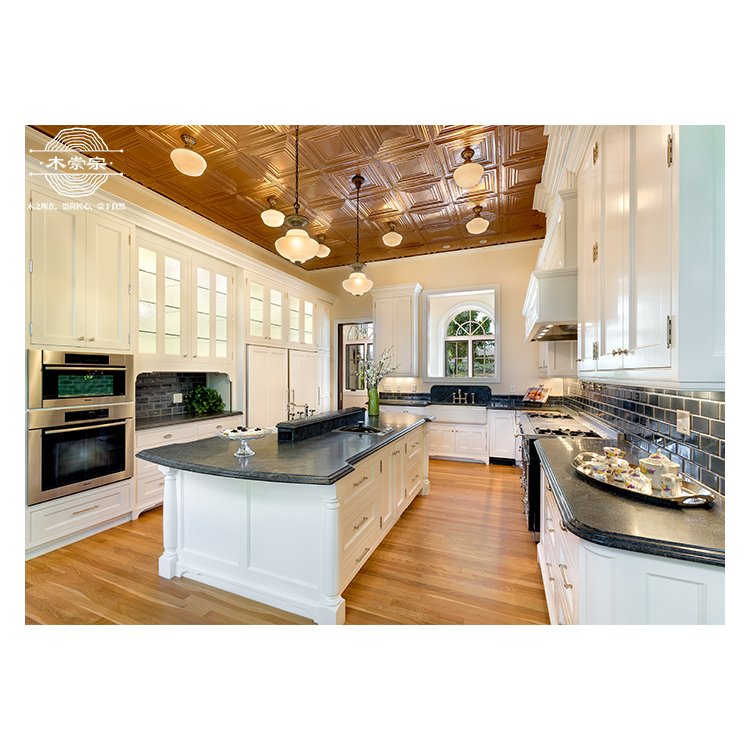 island kitchen cabinets complete sets luxury european solid wood white lacquered cupboard whole house custom furniture factory