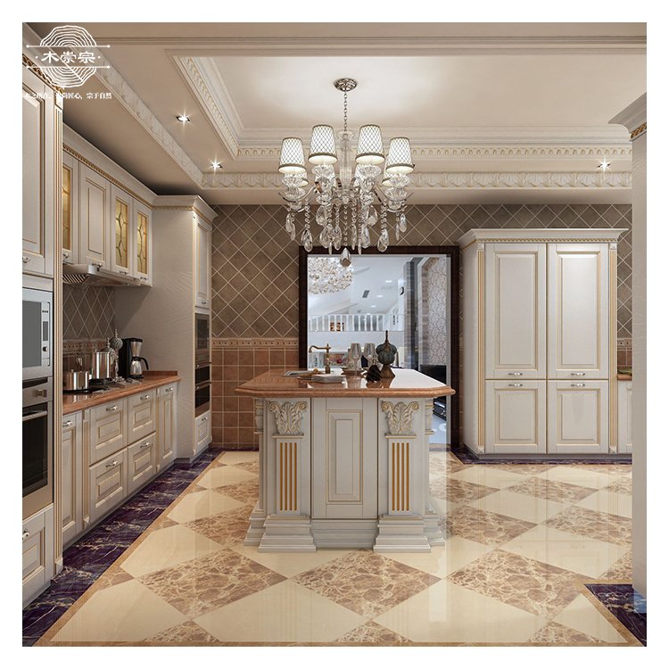 island kitchen cabinets complete sets luxury european solid wood white lacquered cupboard whole house custom furniture factory