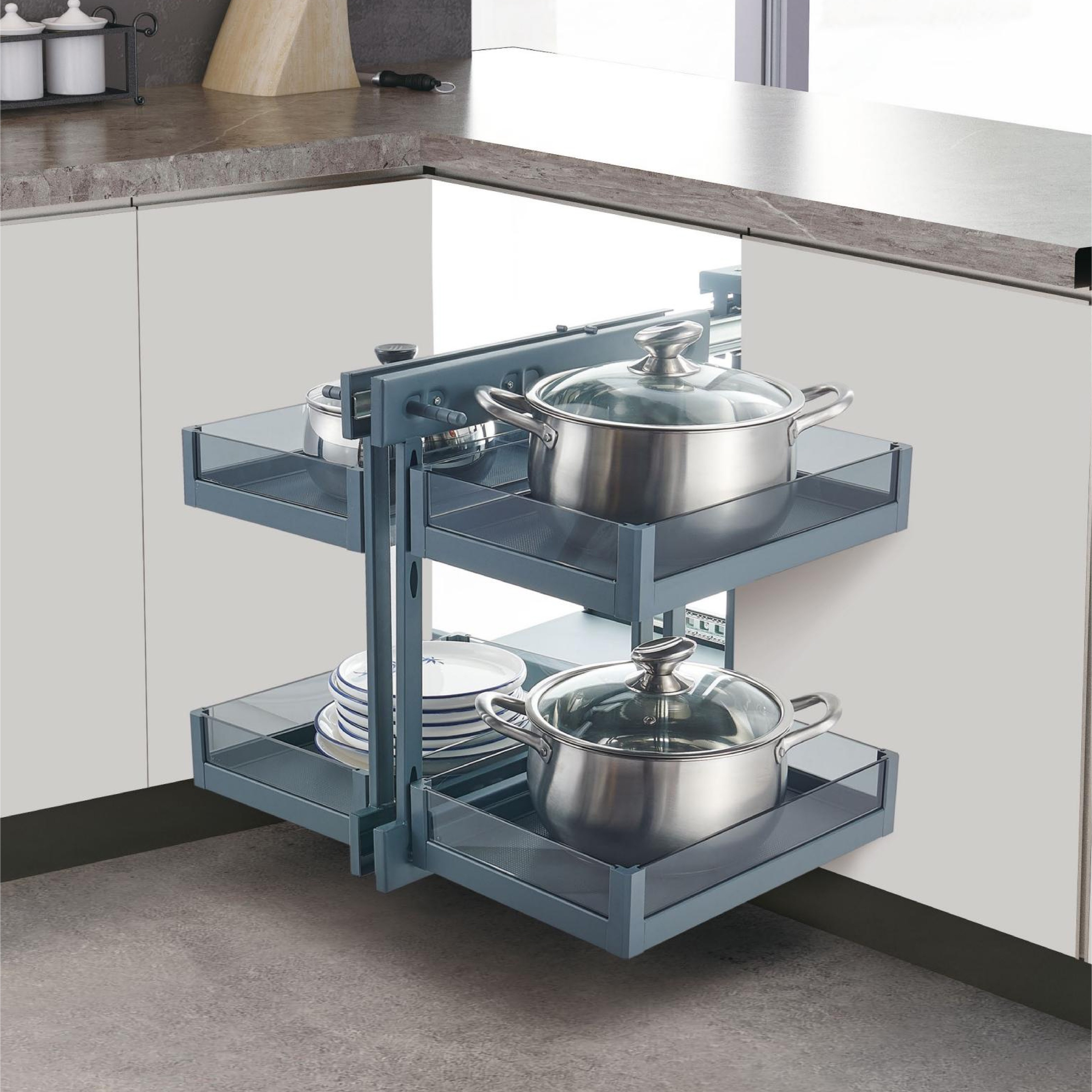 ComSol Customized Modern Glass Storage Soft Closing Accessories Cabinet Kitchen Furniture Organizer Custom Kitchen Cabinet