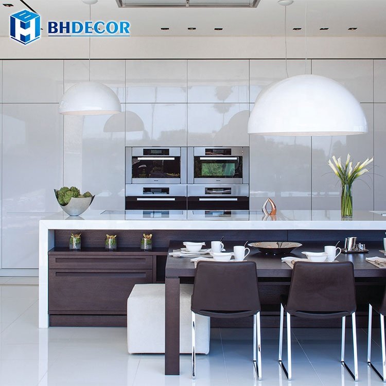 Custom Vertical Swing Lift-Up Mechanism Work Bench 3 Door Edge Banding Hydraulic Modern Kitchen Cabinet