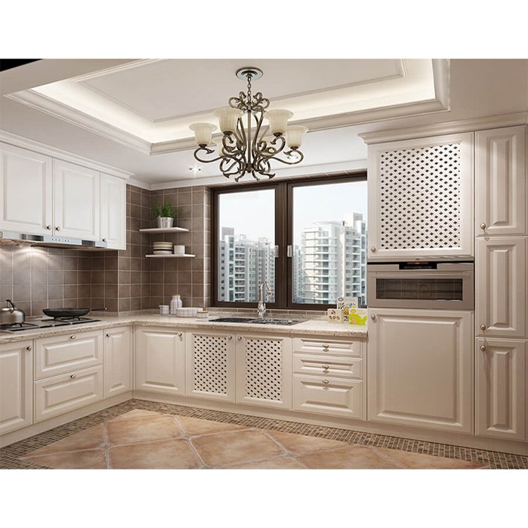 Apartment plywood carcass modular kitchen cabinet design modern pvc membrane mdf wooden board kitchen cabinets set