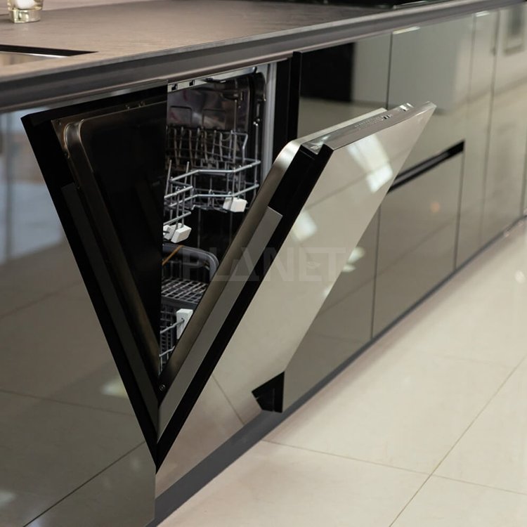 Italian Style High-Gloss Kitchen Cabinet Modern Luxury Super Glossy Complete Kitchen Set With Appliances