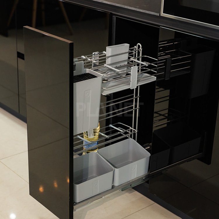 Italian Style High-Gloss Kitchen Cabinet Modern Luxury Super Glossy Complete Kitchen Set With Appliances