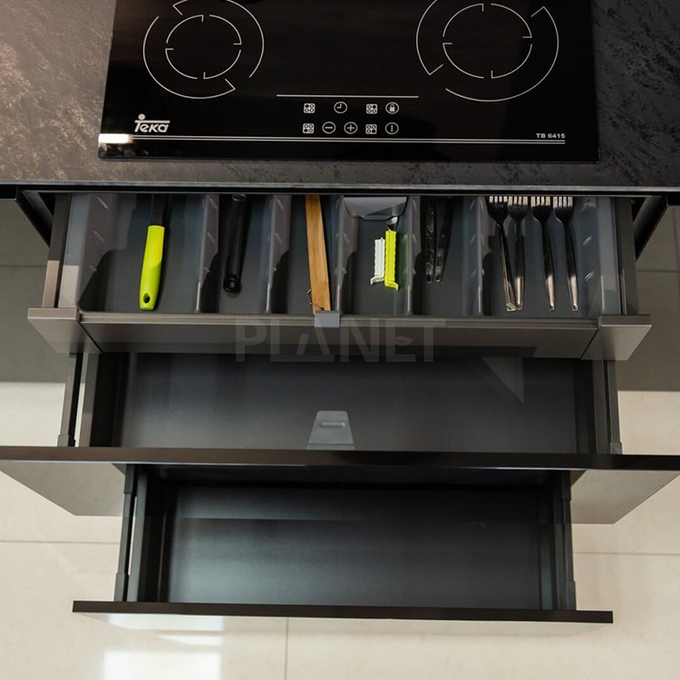 Italian Style High-Gloss Kitchen Cabinet Modern Luxury Super Glossy Complete Kitchen Set With Appliances