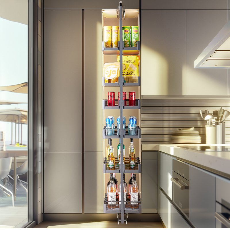Pantry unit for kitchen Tall Pull-Out Basket Kitchen Storage Rack with Organizer Cabinets Kitchen storage rack