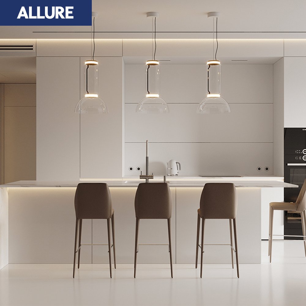 Allure Contemporary Shaker Cocina Integral Counter Items Aluminum Sink Luxury Modern Furniture Cuisine Cupboard Kitchen Cabinets