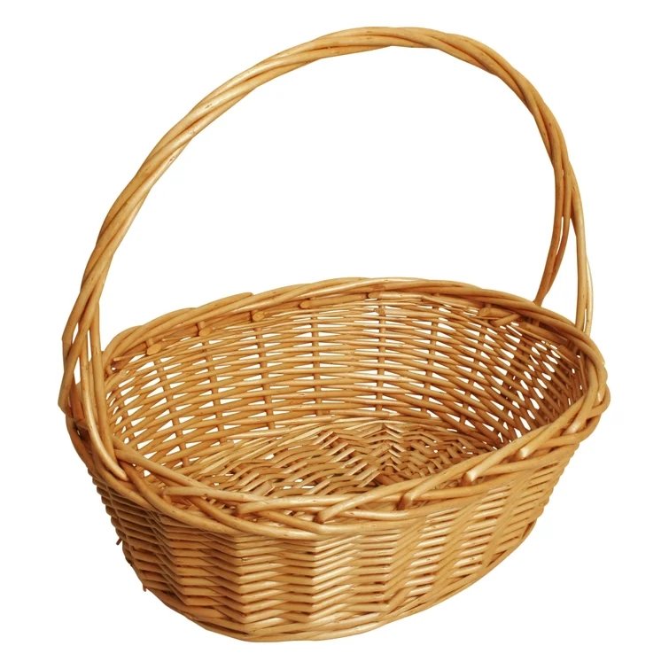 2024 Yulin Jiafu Oval Thick Willow Storage Basket
