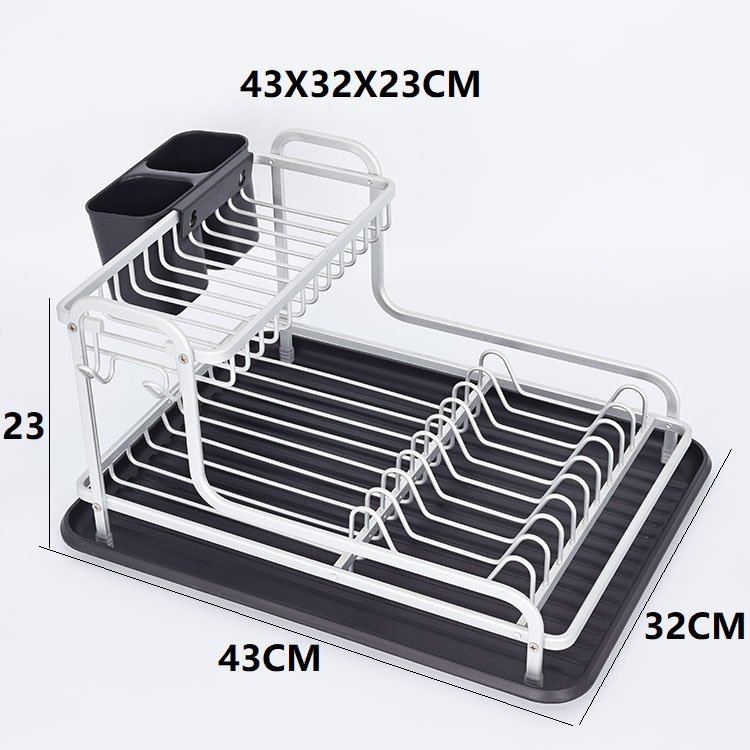 storage aluminium dish drying plate holder dryer utensils dish drain rack kitchen Steel Standing Type Dish Plate And Bowl Rack