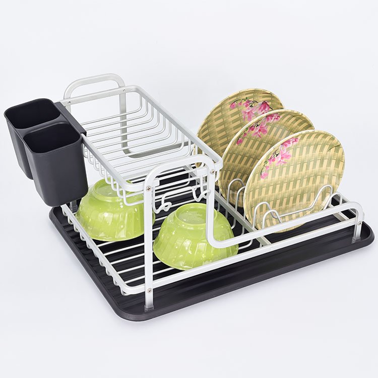 storage aluminium dish drying plate holder dryer utensils dish drain rack kitchen Steel Standing Type Dish Plate And Bowl Rack