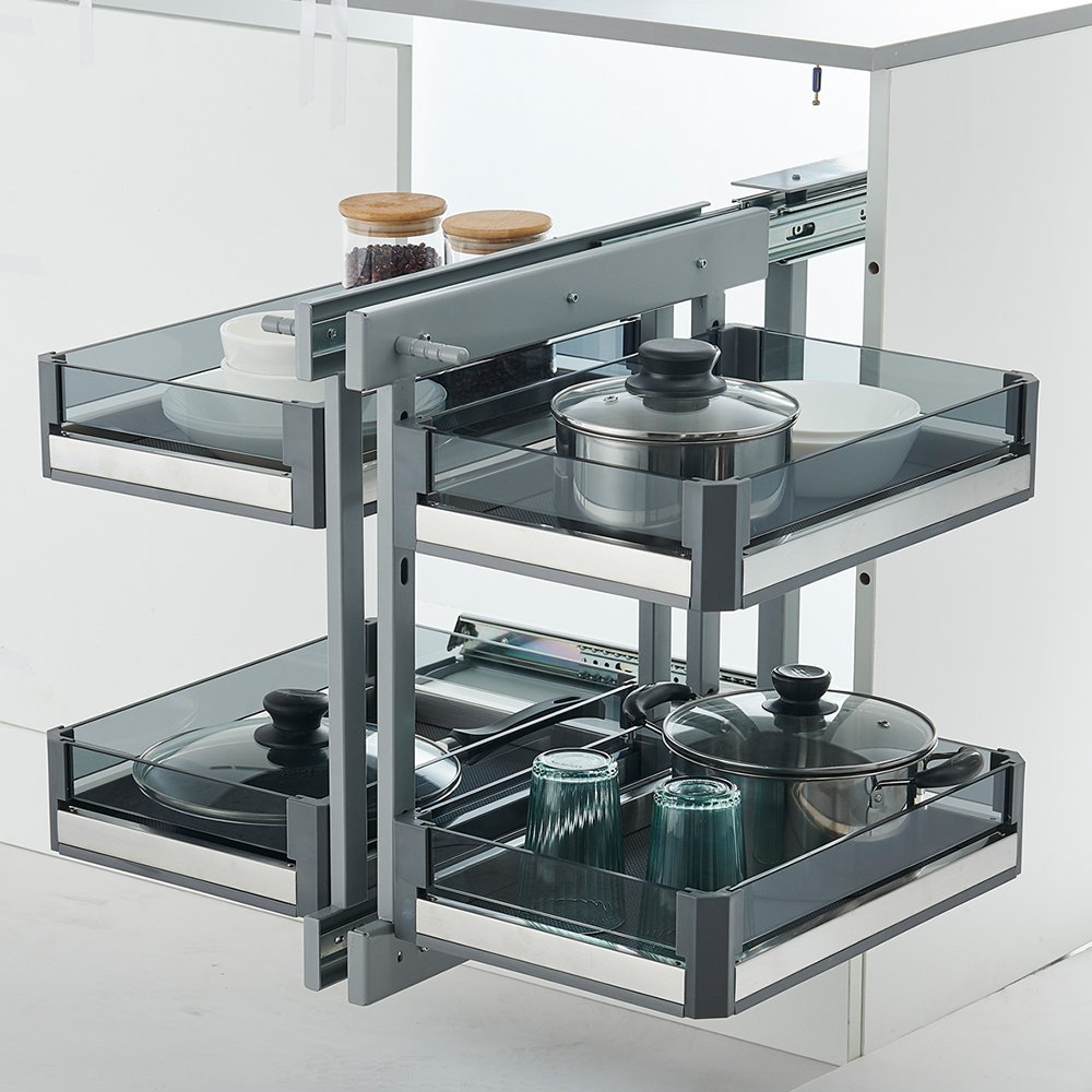 Kitchen Accessories Modern Corner Drawer System Corner Pull Out Basket
