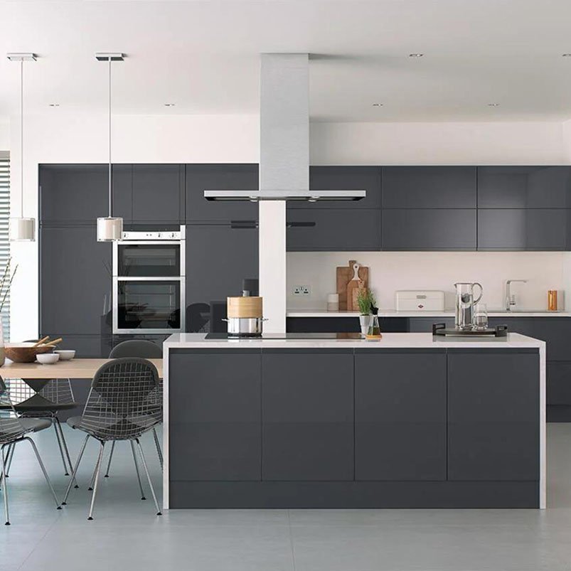 Popular luxury matte cabinets private label manufacturer custom matte kitchen cabinets