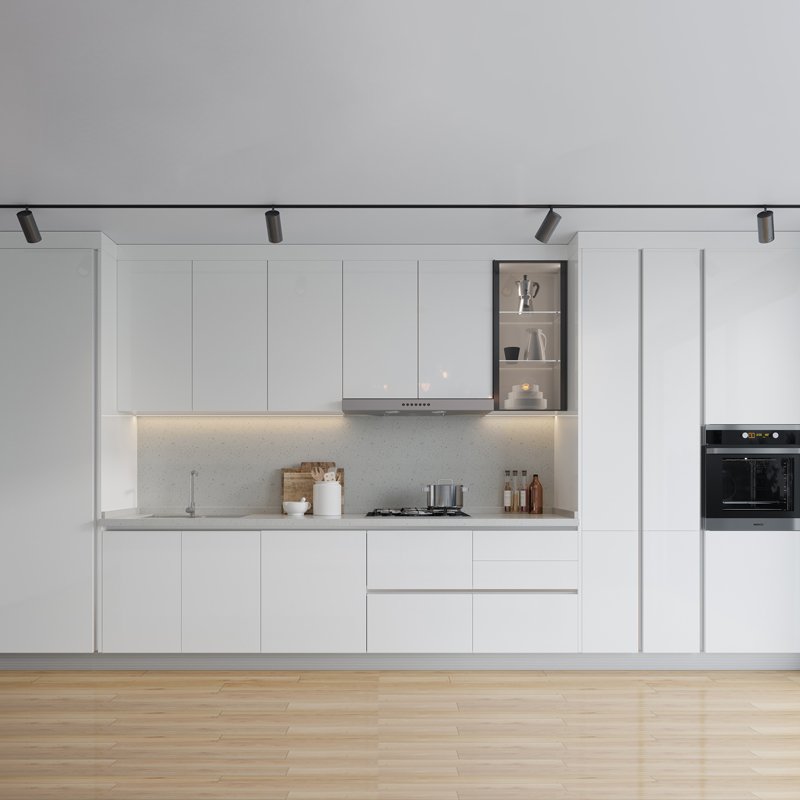 OPPOLIA White European Style Modern Kitchen Cabinets China Cheap
