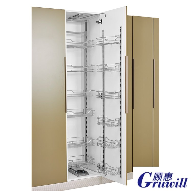 kitchen accessories soft close holder rack shelf pantry tall unit basket drawer organizer pantry stainless steel cabinet basket