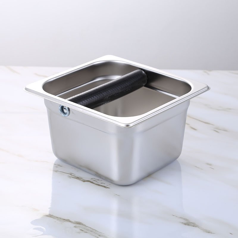 Factory Direct Sales Stainless Steel Coffee Grounds Bucket Bar Counter Tea ground Storage Coffee Knock Box