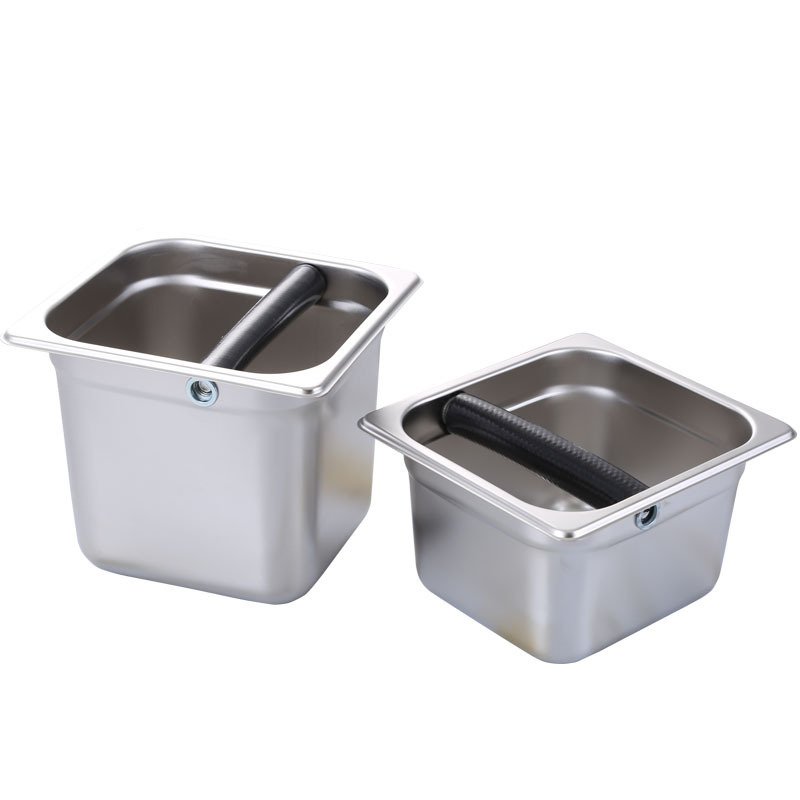 Factory Direct Sales Stainless Steel Coffee Grounds Bucket Bar Counter Tea ground Storage Coffee Knock Box