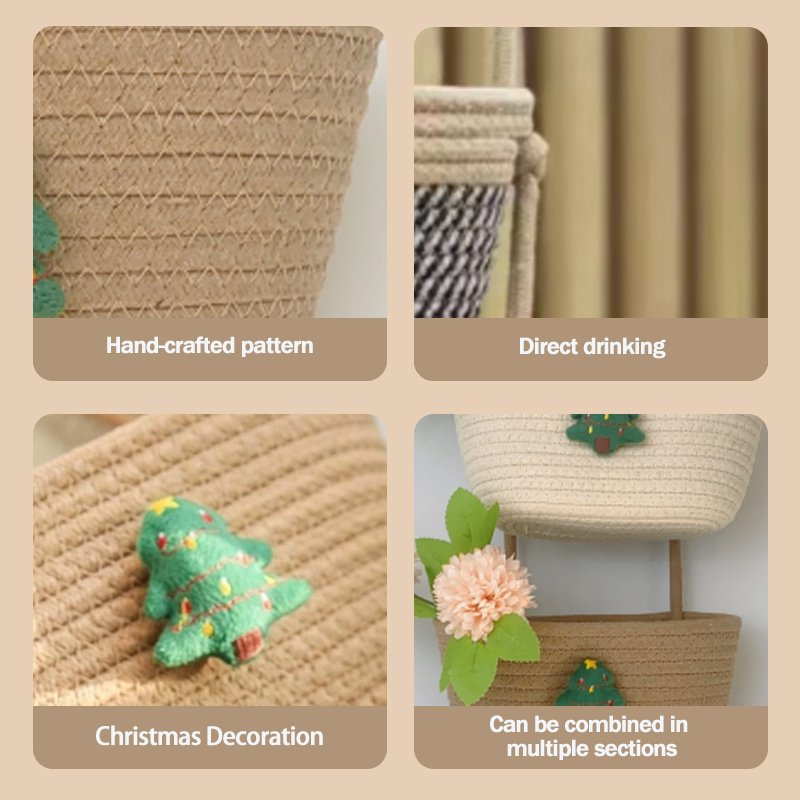 3pcs In 1set Hot Wholesale Cotton Basket Woven Baskets Cat Knitting Storage Hanging Storage box Factory Direct Sales