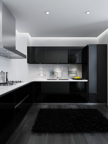 Modern minimalist style kitchen cabinets