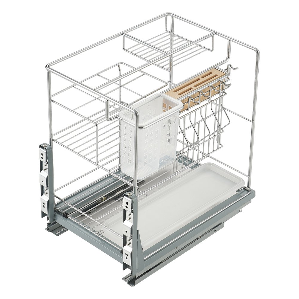 Good Quality Kitchen Pull Out Slide Drawer Wire Baskets For Cabinet