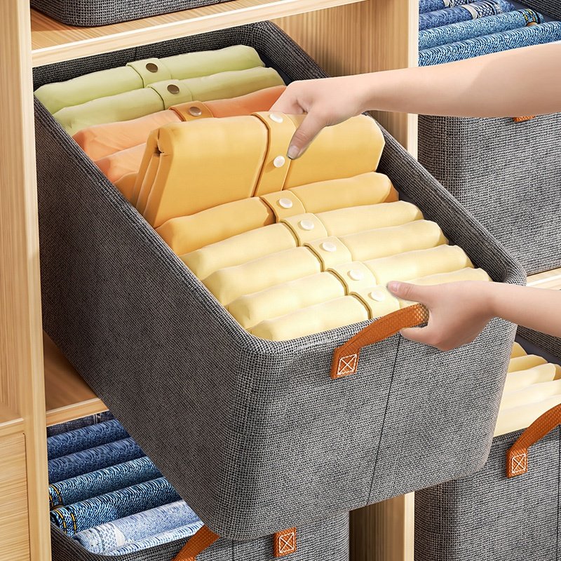 foldable jeans basket custom home wardrobe organizer closet storage bins clothes boxes for panty drawer basket