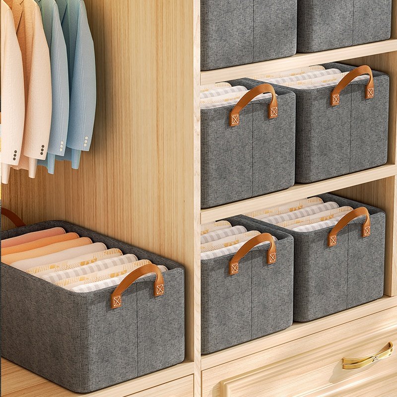 foldable jeans basket custom home wardrobe organizer closet storage bins clothes boxes for panty drawer basket