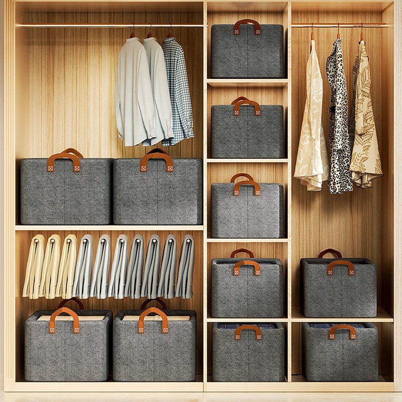 foldable jeans basket custom home wardrobe organizer closet storage bins clothes boxes for panty drawer basket