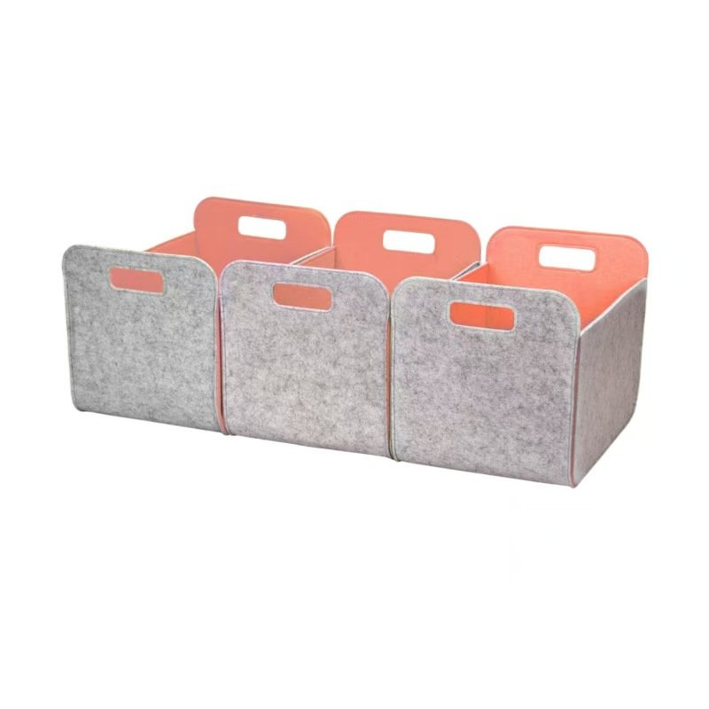 Custom Polyester Felt Fabric Storage Boxes Drawers Cubes Container Large Clothes Bins Storage Bags Baskets For Home Office