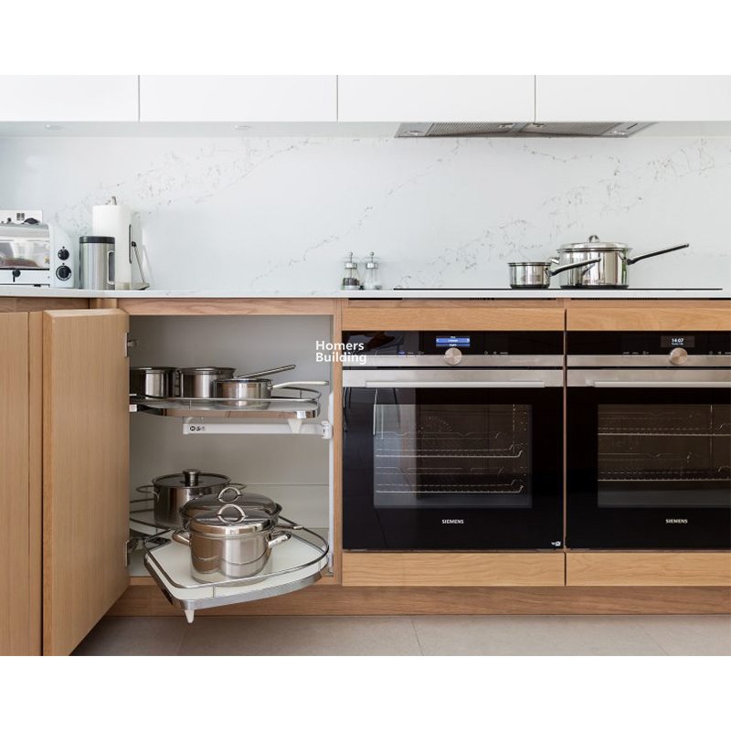Black Walnut Veneer Finish Kitchen Cabinet RTA Custom Cupboards With Soft Closing Drawers And Hinges