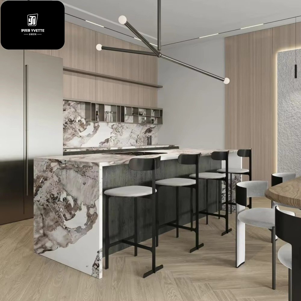 YVT Modern Contemporary Ready-Made Kitchen Cabinets with Sink for Kitchen Furniture Use