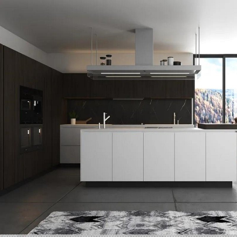 Best quality real wood pantry cabinet accessories custom modern design cheap kitchen units