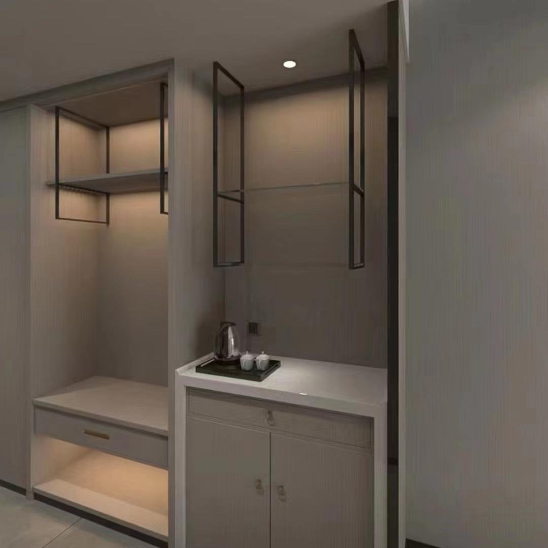 Customized Modern Wooden Convertible Wardrobe Cabinet with Hanging Feature for Bedroom for Villa Application Wardrobe