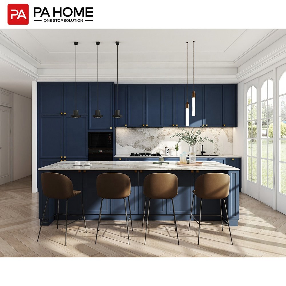 PA custom modular shaker kitchen furniture melamine board kitchen cabinets with sink