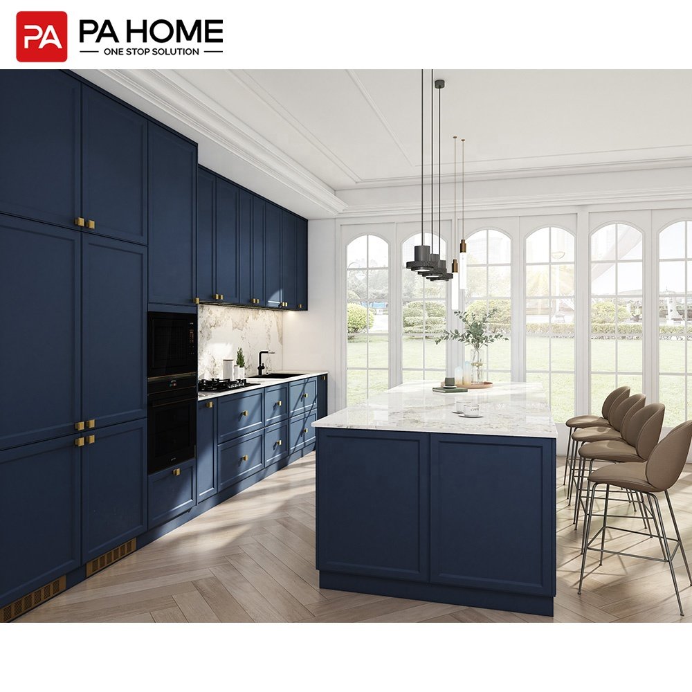 PA custom modular shaker kitchen furniture melamine board kitchen cabinets with sink