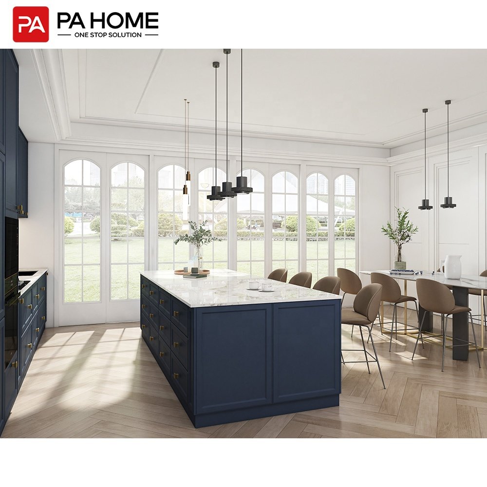 PA custom modular shaker kitchen furniture melamine board kitchen cabinets with sink