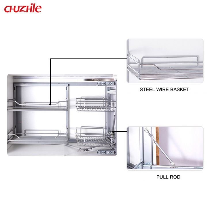 Multi-Function Pull Out Baskets Wire Storage Drawers Kitchen Wire Basket Magic Corner Basket