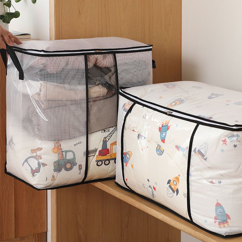 Quilt Storage, Cotton Quilt Bags, Moving and Packing Bags, Clothing Organizer Transparent PVC Home Organization Indoor Glossy