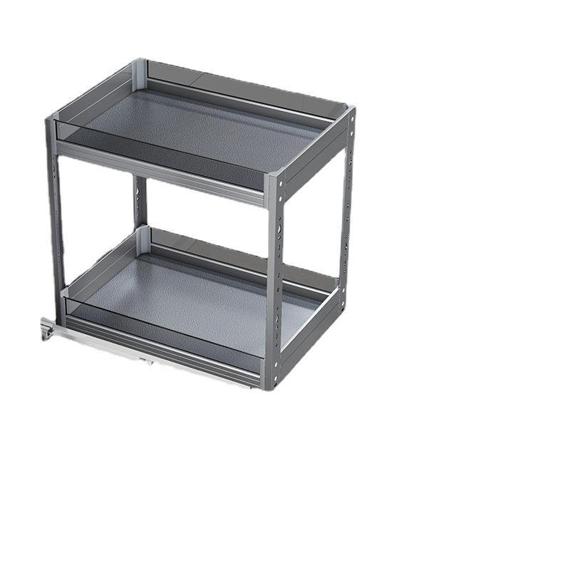 Kitchen cabinet Narrow cabinet drawer type double pull storage condiments storage glass condiment basket