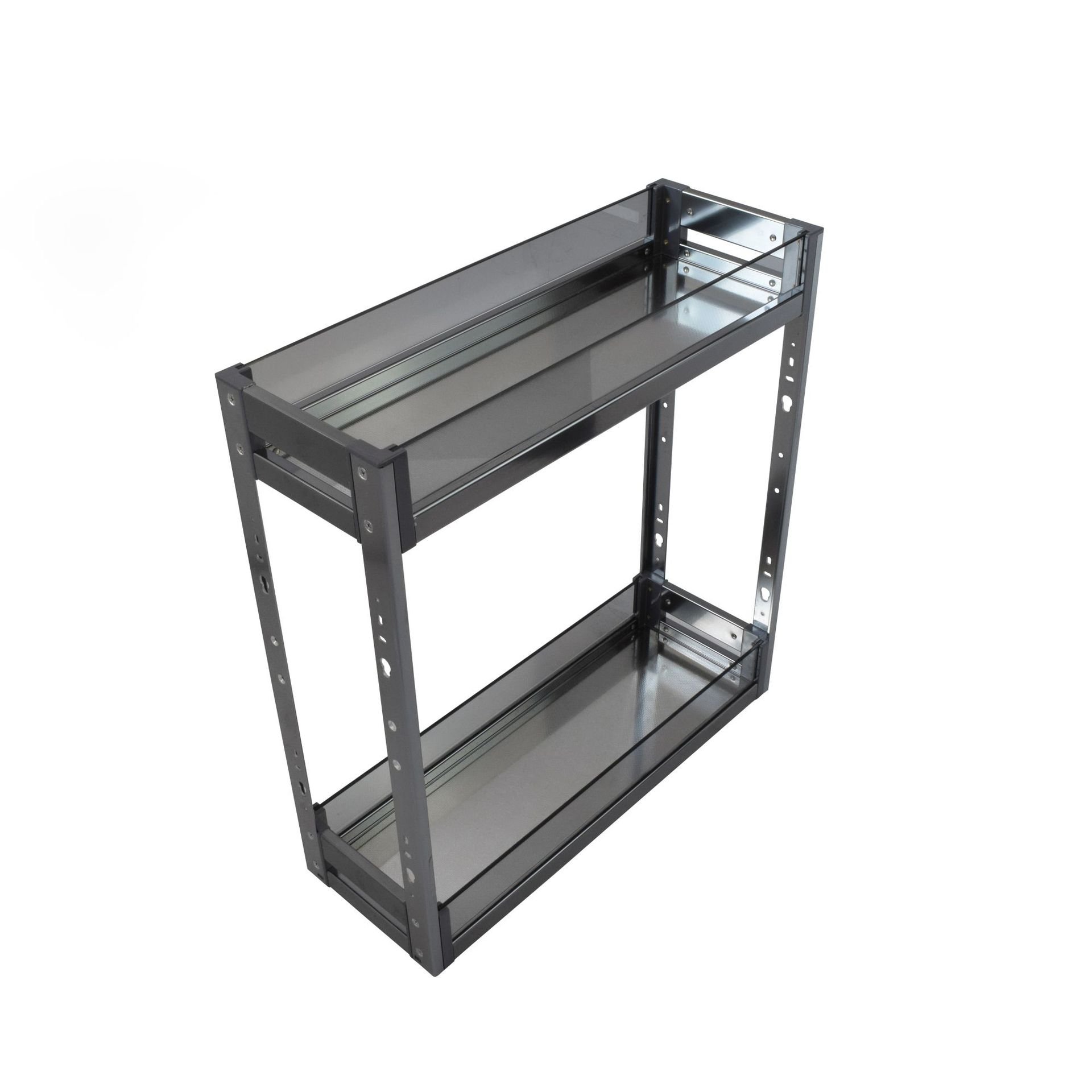 Kitchen cabinet Narrow cabinet drawer type double pull storage condiments storage glass condiment basket