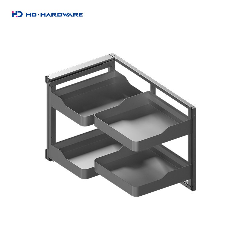 hardware magic corner storage pull out basket corner Kitchen Multi-function Pull Out Siding Mounting Kitchen Wire Basket Drawer