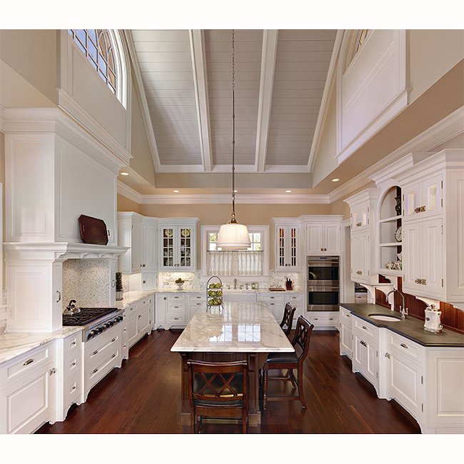 Luxury custom island cabinets design white antique solid modern galley kitchen wood cabinet door