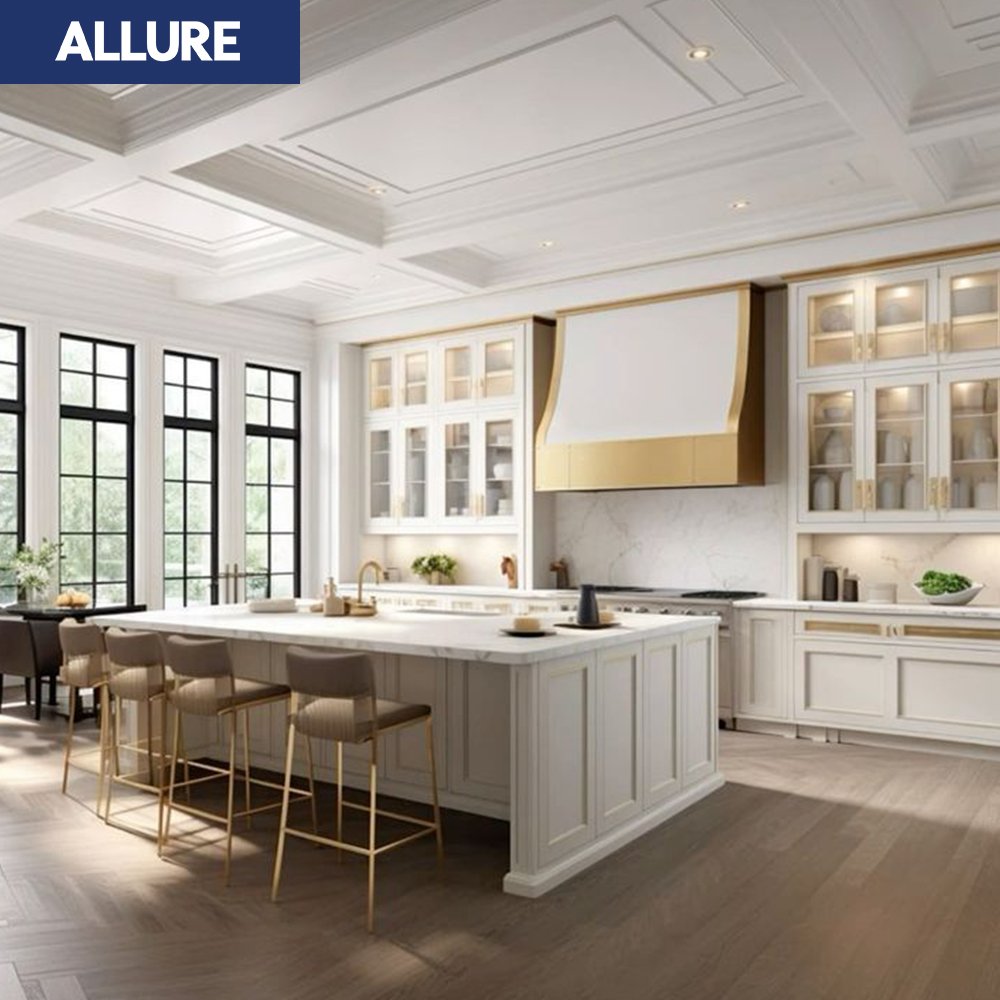 Allure Millwork Joinery Contemporary Wood Modular Smart Shaker Gabinetes de Cocina Custom Furniture Design Cabinet Kitchens